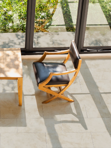 Porcelain Tile Flooring in Sunroom